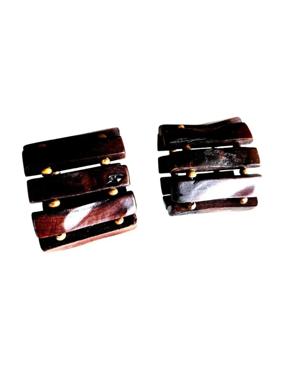 Faux Wood Napkin Rings Set Of 2 Rustic Dining Table Decor